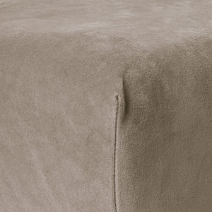 Velvet hoeslaken Taupe/Grijs