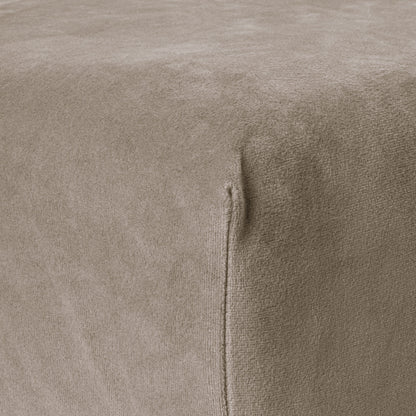 Velvet hoeslaken Taupe/Grijs