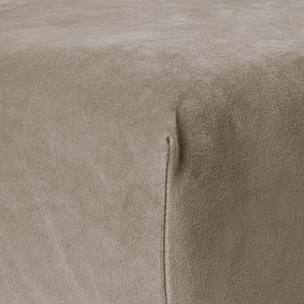 Velvet hoeslaken Taupe/Grijs
