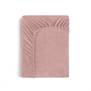 Velvet hoeslaken Oud Roze