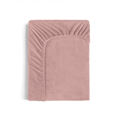 Velvet hoeslaken Oud Roze