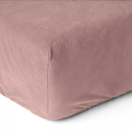 Velvet hoeslaken Oud Roze