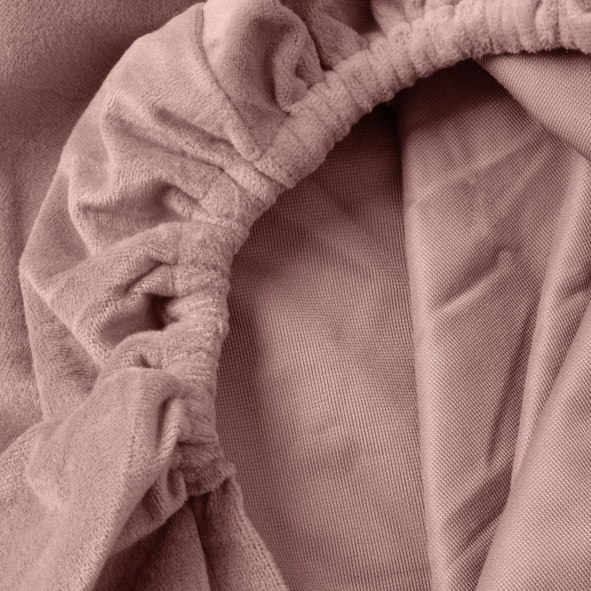 Velvet hoeslaken Oud Roze