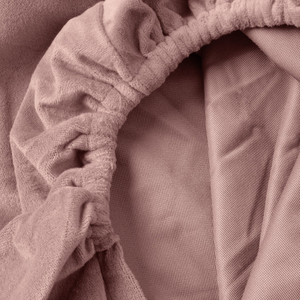 Velvet hoeslaken Oud Roze