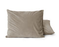 Samt 2 in 1 Kissenbezüge Taupe 60 x 70