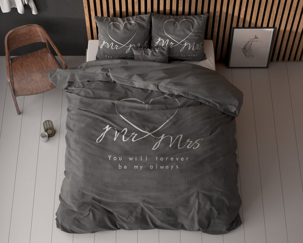 Mr And Mrs Heart Antraciet