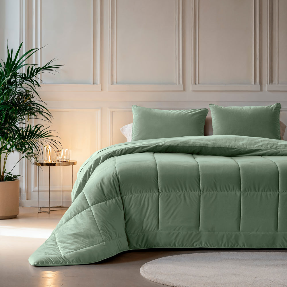 Lileo Lazy Velvet Dekbed Groen