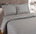 Bettbezug – Hotelstreifen Grau