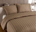 Bettbezug – Hotelstreifen Taupe