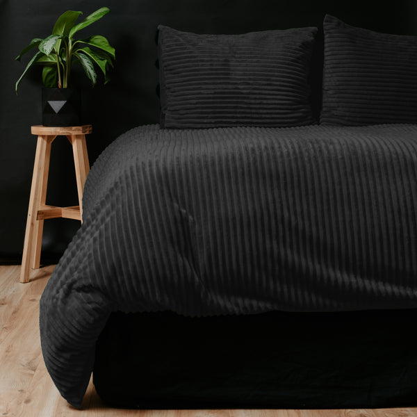 Rib Teddy Zwart