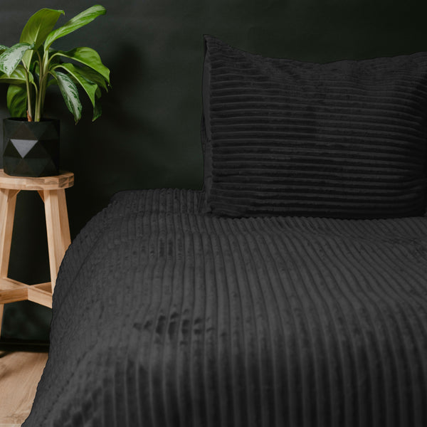 Rib Teddy Zwart