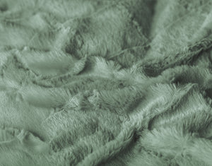 Faux Fur Check Donker Groen