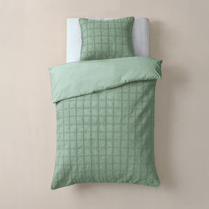 Faux Fur Check Donker Groen