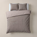 Dekbedovertrek - Faux Fur Check Taupe