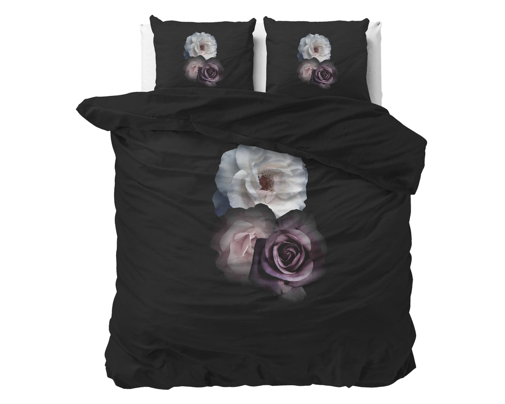 Deep Flowers Zwart
