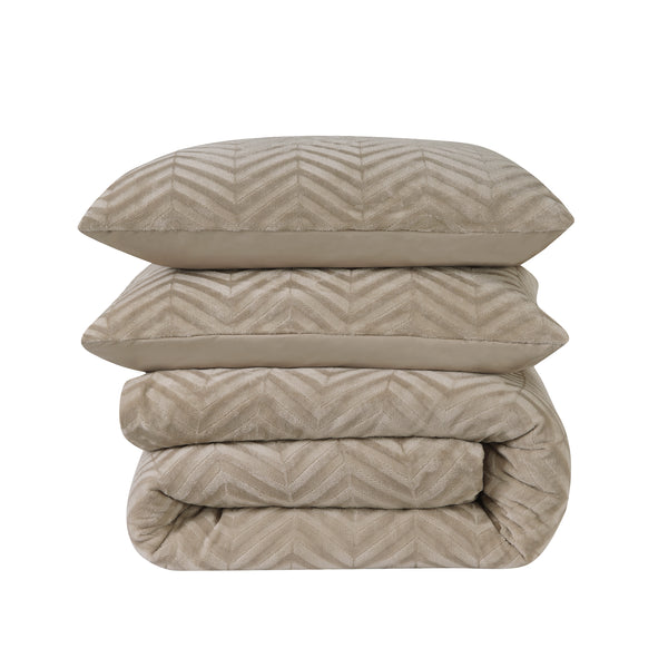 Chevron Teddy Taupe