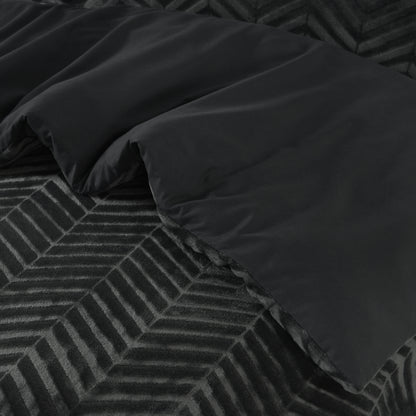 Chevron Teddy Antraciet