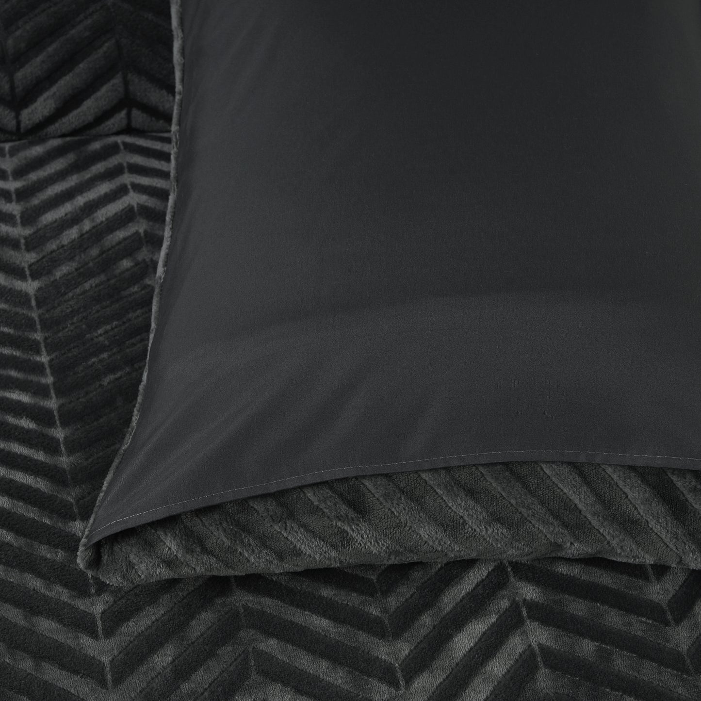 Chevron Teddy Antraciet