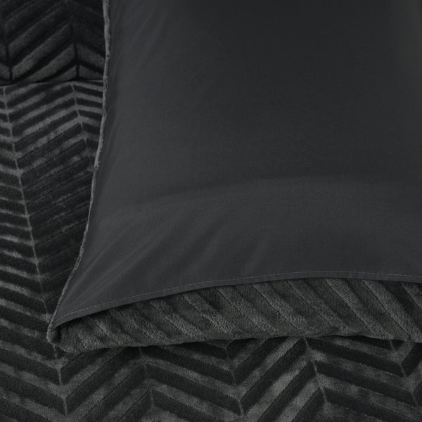 Chevron Teddy Antraciet