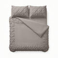 Bettwäsche - Border Pintuck Taupe/Grau