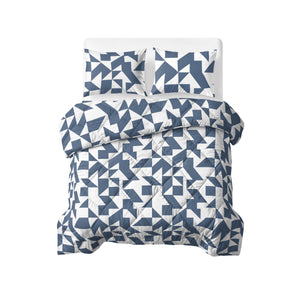 Dekbed Zonder Overtrek - Mado Blauw Met Kussenslopen