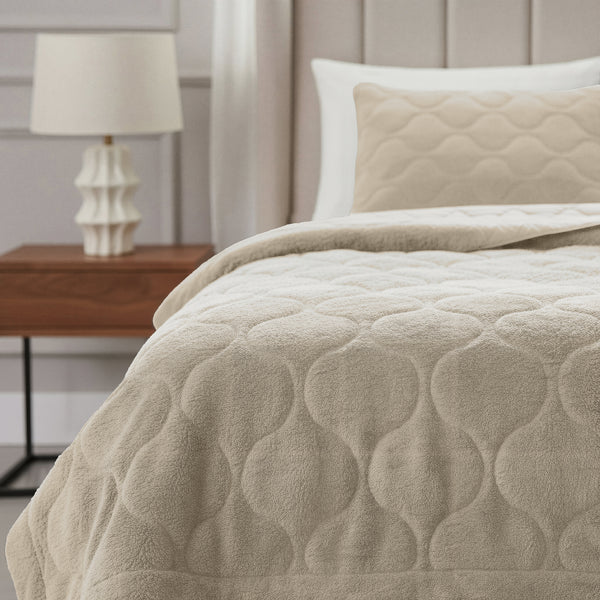 Dekbed Zonder Overtrek - Lazy Dekbed Teddy Beige Met Kussenslopen