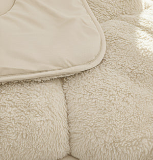 Dekbed Zonder Overtrek - Lazy Dekbed Teddy Beige Met Kussenslopen
