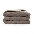 Bettdecke ohne Bezug – Lazy Duvet Teddy, taupe/grau, mit Kissenbezügen