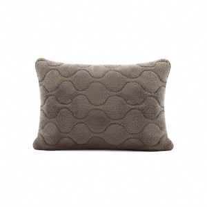 Dekbed Zonder Overtrek - Lazy Dekbed Teddy Taupe/Grijs Met Kussenslopen