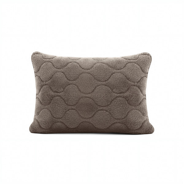 Dekbed Zonder Overtrek - Lazy Dekbed Teddy Taupe/Grijs Met Kussenslopen