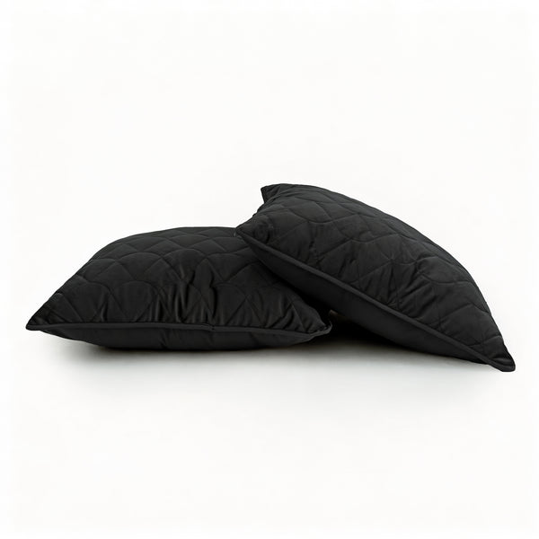 Dekbed Zonder Overtrek - Lazy Dekbed Velvet Zwart Met Kussenslopen