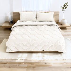 Lazy Dekbed Velvet Beige Met Kussenslopen