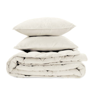 Lazy Dekbed Velvet Beige Met Kussenslopen