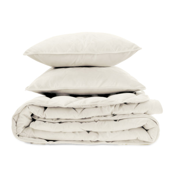 Lazy Dekbed Velvet Beige Met Kussenslopen