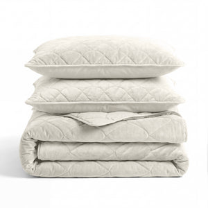 Dekbed Zonder Overtrek - Lazy Dekbed Velvet Beige Met Kussenslopen