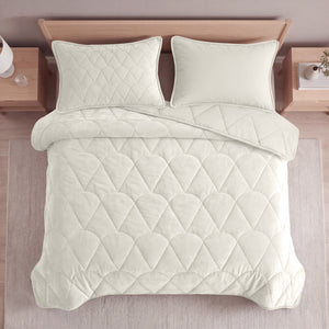 Dekbed Zonder Overtrek - Lazy Dekbed Velvet Taupe/Grijs Met Kussenslopen