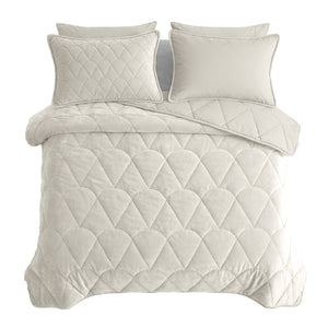 Dekbed Zonder Overtrek - Lazy Dekbed Velvet Taupe/Grijs Met Kussenslopen