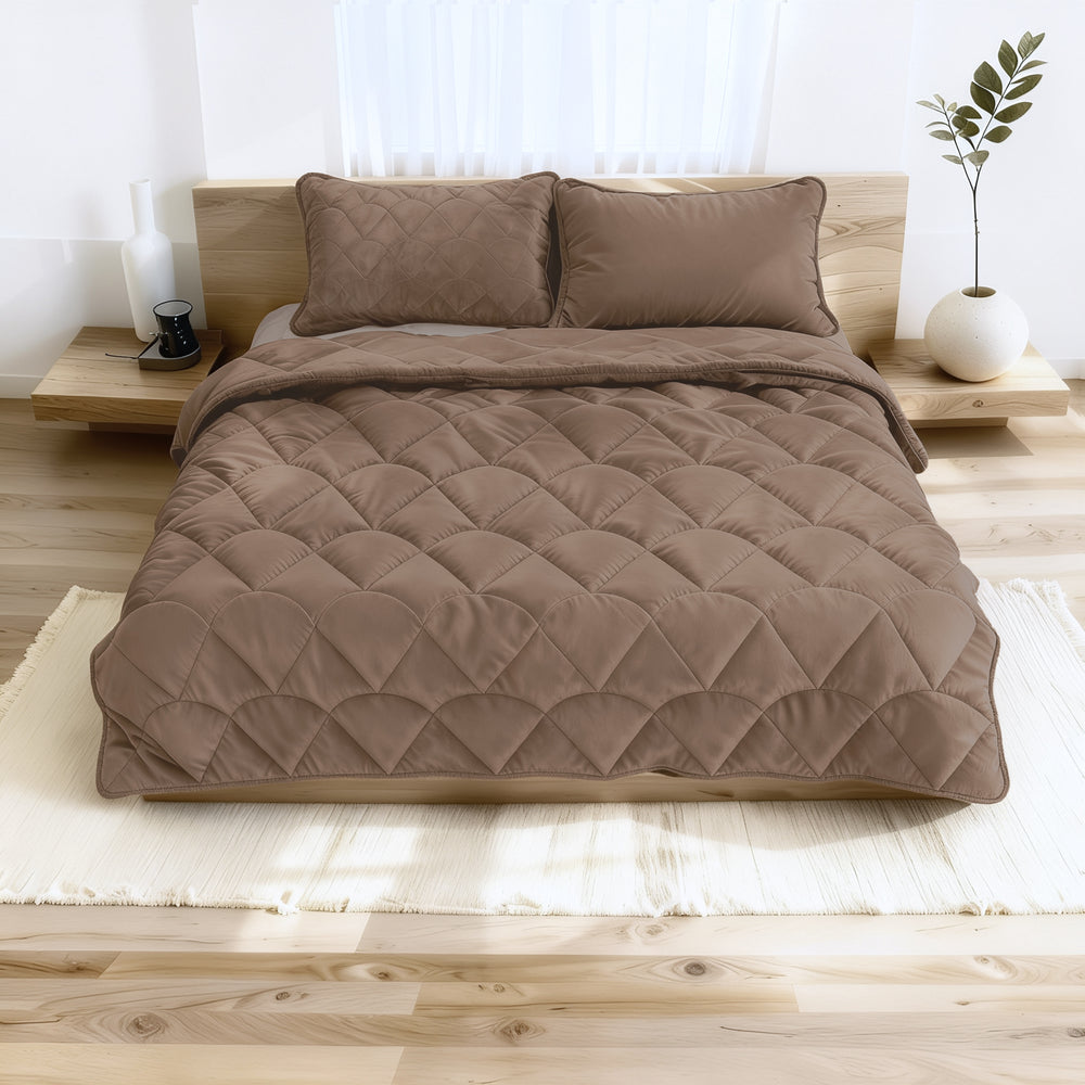 Lazy Dekbed Velvet Taupe/Bruin Met Kussenslopen