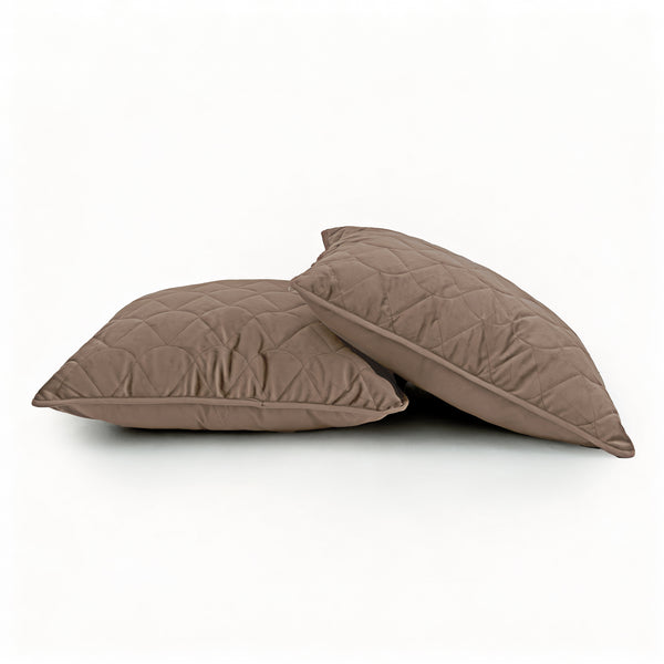 Dekbed Zonder Overtrek - Lazy Dekbed Velvet Taupe/Bruin Met Kussenslopen