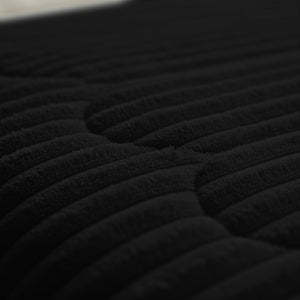 Dekbed Zonder Overtrek - Lazy Dekbed Rib Premium Zwart Met Kussenslopen