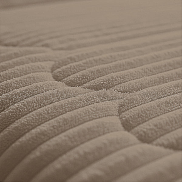 Bettdecke ohne Bezug - Lazy Duvet Rib Premium Taupe mit Kissenbezügen