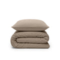 Bettdecke ohne Bezug - Lazy Duvet Rib Premium Taupe mit Kissenbezügen