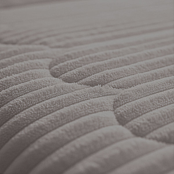 Dekbed Zonder Overtrek - Lazy Dekbed Rib premium Taupe/Grijs