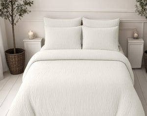 Lazy Dekbed Mousseline Beige Met Kussenslopen (100% Katoen)