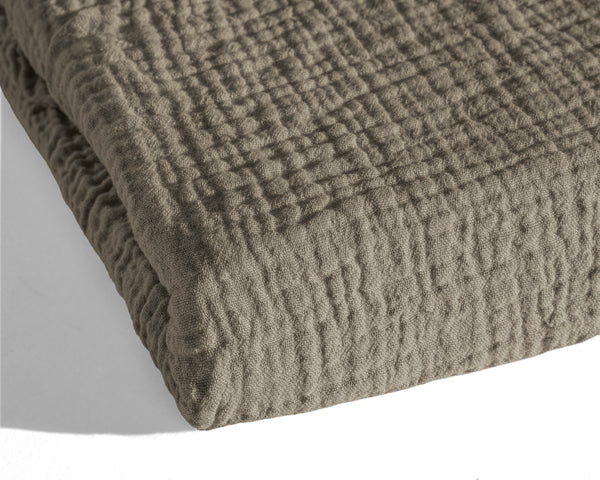 Lazy Dekbed Mousseline Taupe Met Kussenslopen (100% Katoen)