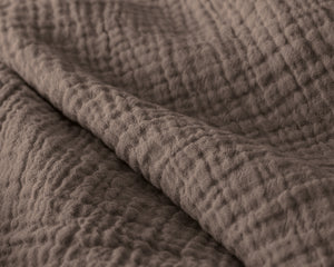 Lazy Dekbed Mousseline Donker Taupe Met Kussenslopen (100% Katoen)