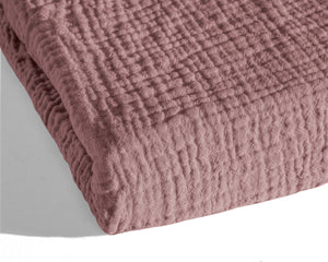 Lileo Dekbed Mousseline Oud Roze Met Kussenslopen (100% Katoen)