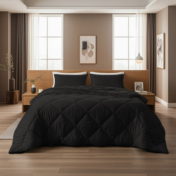 Lazy Dekbed Diamond Zwart