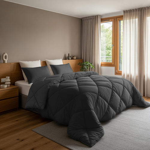 Lazy Dekbed Diamond Antraciet Met Kussenslopen