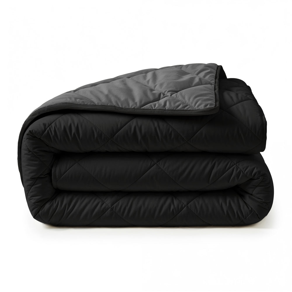 Lazy Dekbed Diamond Zwart / Antraciet